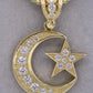 Zircon Moon & Star Necklace and Earrings Set for Women – Celestial Gift UAE