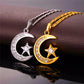 Zircon Moon & Star Necklace and Earrings Set for Women – Celestial Gift UAE