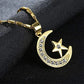 Zircon Moon & Star Necklace and Earrings Set for Women – Celestial Gift UAE