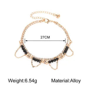 Bracelets Ethnic Style Beaded Diamond Tassel Bracelet