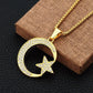 Zircon Moon & Star Necklace and Earrings Set for Women – Celestial Gift UAE