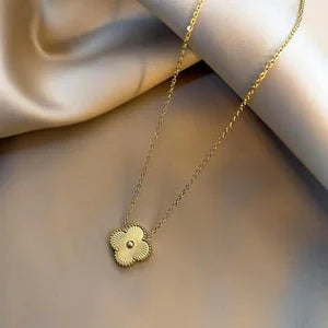 Four-Leaf Clover Gold Pendant Necklace