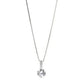 S925 Sterling Silver Solitaire Pendant Necklace – Minimalist Round Crystal for Women UAE